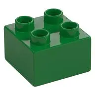 Duplo Brick 2 x 2 with Number 1 Yellow Print