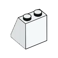 Brick Sloped 65° 2 x 2 x 2 Smooth without Bottom Tube