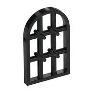Window 1 x 2 x 2 & 2/3 Pane Twisted Bar with Rounded Top