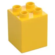Duplo Brick 2 x 2 x 2 with Red Doll Print