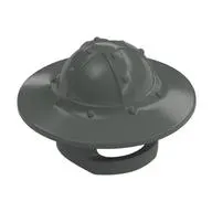 Helmet with Chinstrap and Wide Brim