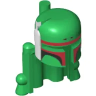 Helmet, Rocket Pack with Boba Fett Colors Print, Dark Brown Highlights