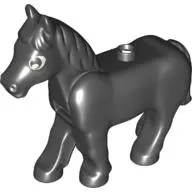 Duplo Animal Horse with One Stud and Moveable Head, Eyes, and Hearts Print