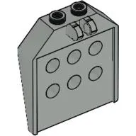Hinge Panel 1 x 4 x 3 2/3 with 6 holes, 2 studs on top, Locking 2 Fingers