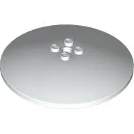 Dish 8 x 8 Inverted [Radar] with Orange Band, Dark Bluish Grey Droid Plating print (BB-8 Left Side)