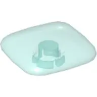 Clikits Icon, Square 2 x 2 Large with Pin, White Snowflake Print