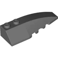 Brick Wedged, Curved 6 x 2 Right, Inner Ridges