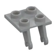 Wheel Holder 2 x 2 Thin with Clips, Plane Single