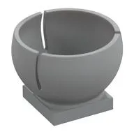 Cylinder Hemisphere 2 x 2 Ball Turret Socket Base