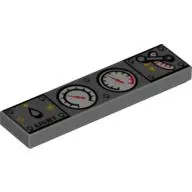 Tile 1 x 4 with Train Controls Print