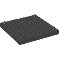 Brick Special 12 x 12 with 3 Pin Holes on Each Side and Vertical Peg at Each Corner