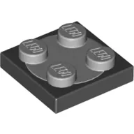 Turntable 2 x 2 Plate, Light Bluish Gray Top [Complete Assembly]