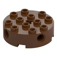 Brick Round 4 x 4 with 4 Side Pin Holes and Center Axle Hole