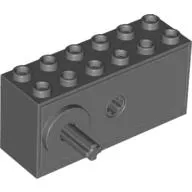 Windup Motor 2 x 6 x 2 1/3 with Raised Shaft Base - Long Axle