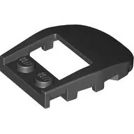 Brick Wedged, Curved 4 x 3 Recessed Back with Opening, Two Studs [Plain]