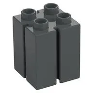 Duplo Brick 2 x 2 x 2 with Vertical Grooves