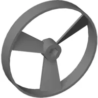 Large Figure Spinner / Propeller without Code, Marbled Pearl Light Gray Pattern (Rhotuka)