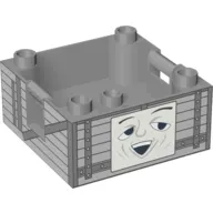 Duplo Container Box 4 x 4 with Studs on Corners with Thomas & Friends Truck Face Print