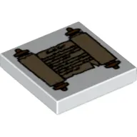Tile 2 x 2 with Scroll [Two Spindles] Print