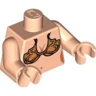 Torso Gold Bikini Print (Princess Leia Slave), Light Nougat Arms and Hands