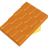 Duplo Roofpiece Slope 30 4 x 4 Shingled with Light Yellow Base