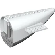 Aircraft Fuselage Curved Aft Section with Light Bluish Gray Base