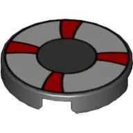 Tile Round 2 x 2 with Life Preserver / Life Belt Print