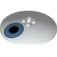 Dish 8 x 8 Inverted [Radar] with Medium Blue Circle with Black Center Print