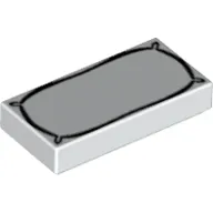 Tile 1 x 2 with Pillow Outline Print