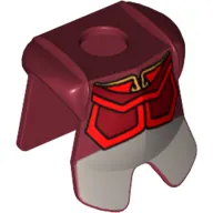Minifig Neckwear Armor Breastplate with Leg Protection, Avatar Prince Zuko Print [3829]