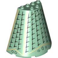 Cone Half 8 x 4 x 6 with Roof Shingles Print