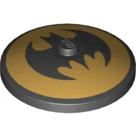 Dish 4 x 4 Inverted [Radar] with Gold Inverse Batman Logo Print