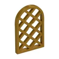 Window 1 x 2 x 2 2/3 Pane Lattice Diamond with Rounded Top