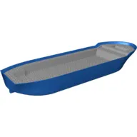 Boat 74 x 18 x 7 with Light Bluish Gray Deck [Complete Assembly]