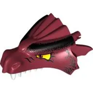 Creature Body Part, Dragon Head Upper Jaw with Black Scales and Yellow Eyes Print