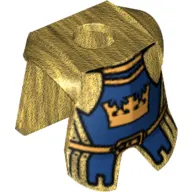 Minifig Neckwear Armor Breastplate with Leg Protection, Fantasy Era Crown King Print