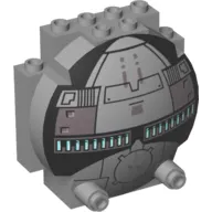 Windscreen 3 x 6 x 5 Bubble with Studs on Top with Sith Infiltrator Print