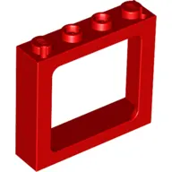 Window 1 x 4 x 3 Train with Shutter Holes and Solid Studs on Ends