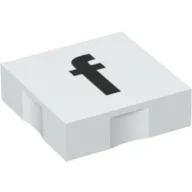 Duplo Tile 2 x 2 with Lowercase 'f' Print