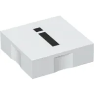 Duplo Tile 2 x 2 with Lowercase 'i' Print