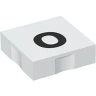 Duplo Tile 2 x 2 with Lowercase 'o' Print