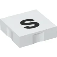 Duplo Tile 2 x 2 with Lowercase 's' Print