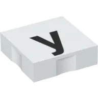 Duplo Tile 2 x 2 with Lowercase 'y' Print