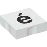 Duplo Tile 2 x 2 with Lowercase 'é' Print