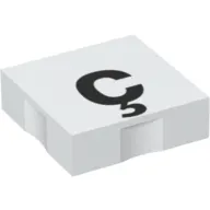 Duplo Tile 2 x 2 with Lowercase 'ç' Print