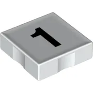 Duplo Tile 2 x 2 with Number '1' Print