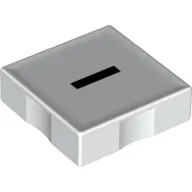 Duplo Tile 2 x 2 with Minus ( '-' ) Print