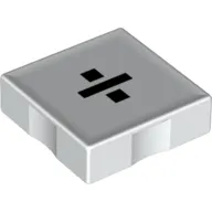 Duplo Tile 2 x 2 with '÷' Print
