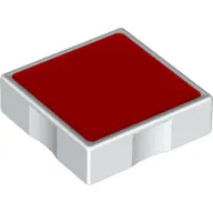 Duplo Tile 2 x 2 with Shape Red Square Print