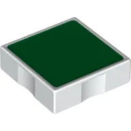 Duplo Tile 2 x 2 with Shape Green Square Print